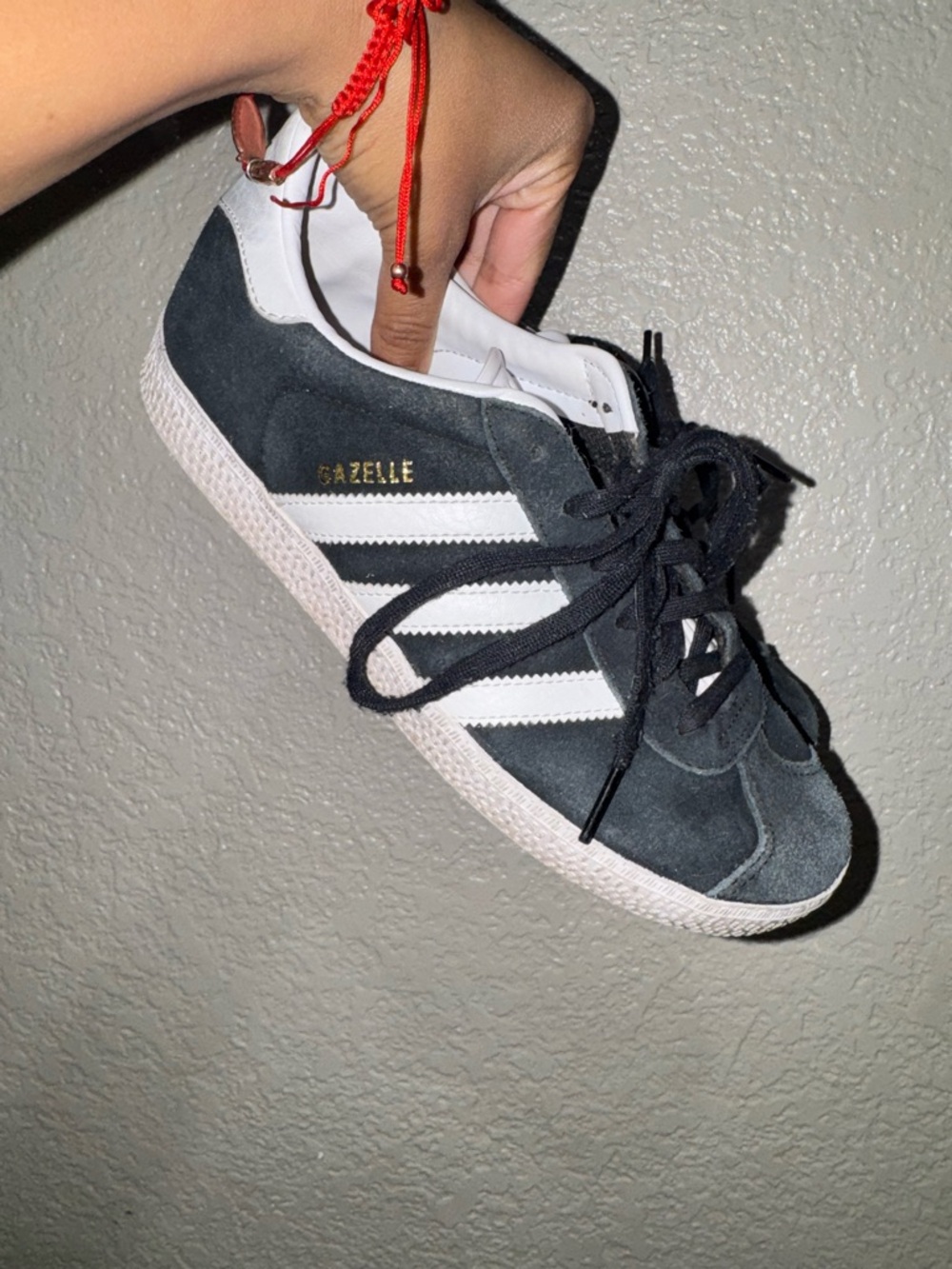 adidas Black Suede Gazelle Sneakers with White Stripes